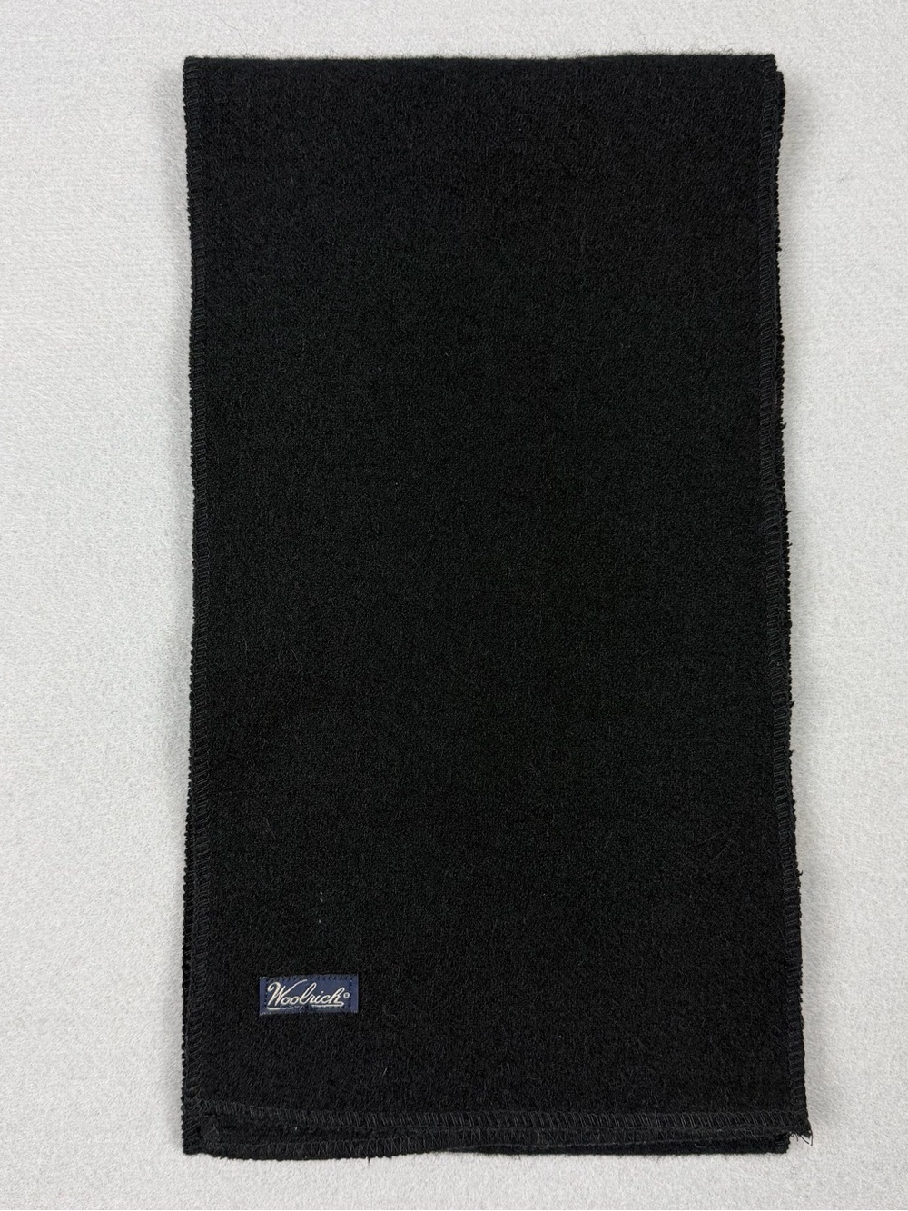 Vintage Woolrich Black Wool Scarf 57 x 7.5 In Classic Long Throw Cold Accessory